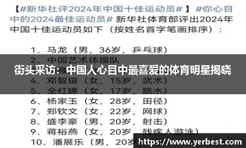 街头采访：中国人心目中最喜爱的体育明星揭晓
